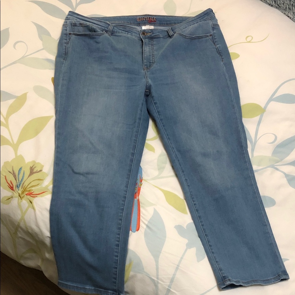 Women's Straight Leg capris - Light Blue